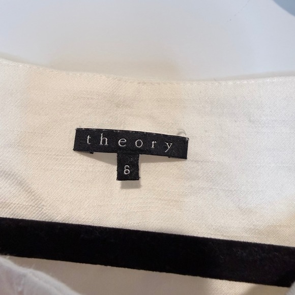 THEORY Linen Blend‎ Sleeveless Shift Dress White Size 6 - Picture 6 of 8